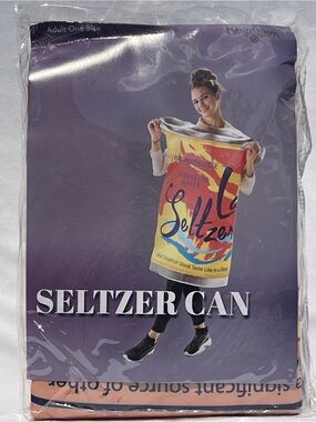 NOS Seltzer Can Costume One Size Unisex Adult Body Suit Halloween by Hauntlook